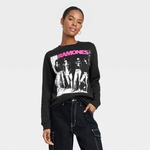 Ramones Black and Pink Graphic Sweatshirt